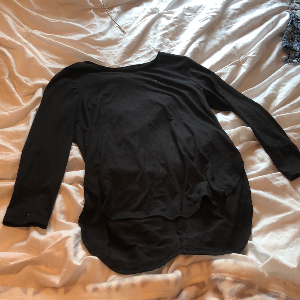 Black casual 3/4 sleeve